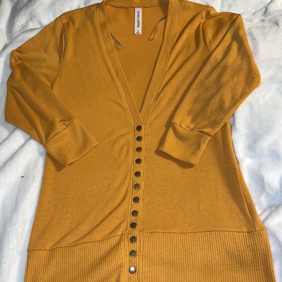 Sweaters - Mustard Yellow Cardigan